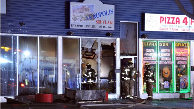 Incendie criminel dans un restaurant de Chomedey