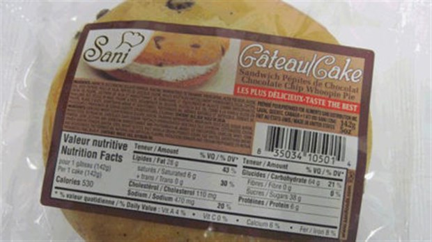 Présence non déclarée de lait dans certains gâteaux