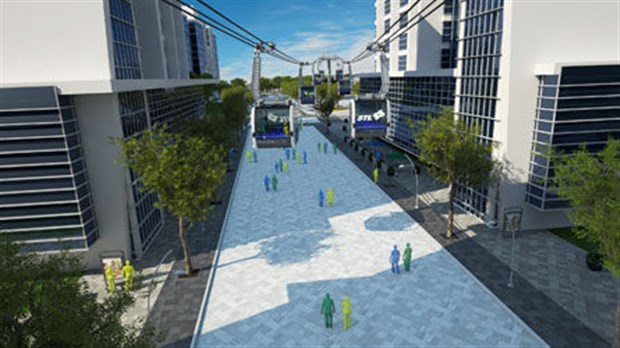 Le tramway aérien mis sur la glace