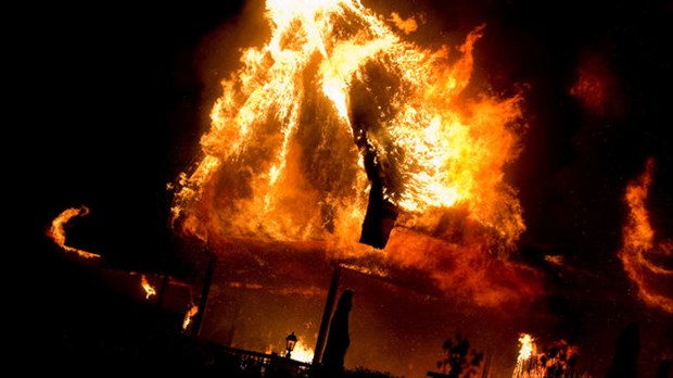 Incendie ravageur au club de golf Le Cardinal