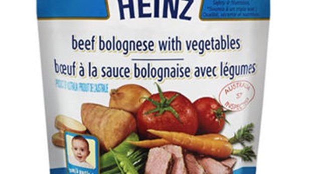 Heinz rappelle de la nourriture pour bébé