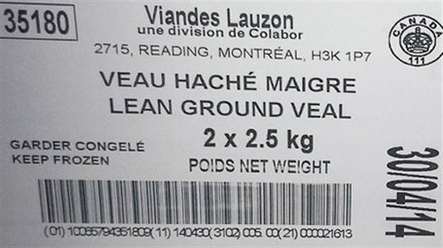 Rappel de veau haché maigre