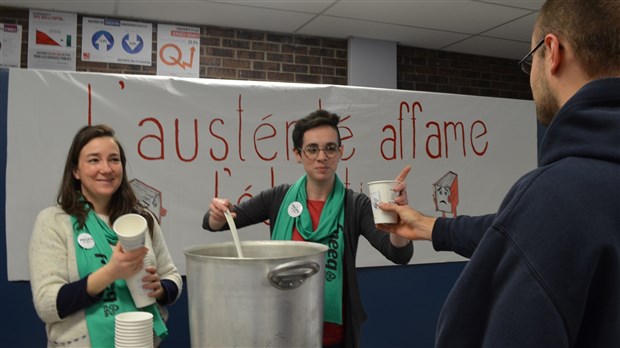 Une soupe populaire contre l'austérité au Collège Montmorency