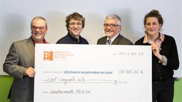 L'Orchestre symphonique de Laval reçoit 150 000$ de la Ville