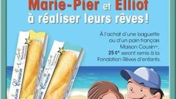 Maison Cousin permettra à Marie-Pier et Elliot de réaliser  leur plus grand rêve avec la Fondation Rêves d’enfants