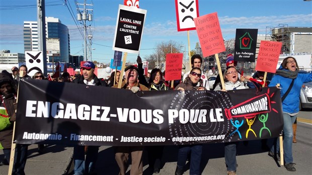 Manifestation générale des organismes communautaires autonomes de Laval