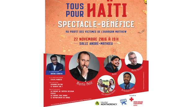Soirée-bénéfice au profit des victimes de l’ouragan Matthew 