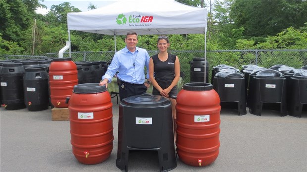 298 barils récupérateurs d’eau de pluie et 184 composteurs distribués dans sept IGA de Laval
