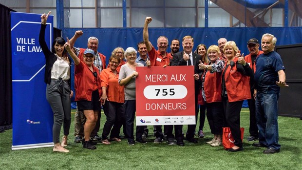 755 donneurs ont contribué au succès de la 44e édition de la collecte de sang des Lavallois