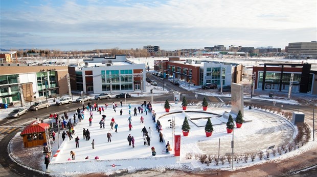 Lancement de la patinoire Centropolis avec le Rocket