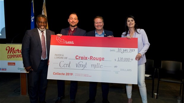 La Ville de Laval remet 120 000 $ à la Croix-Rouge