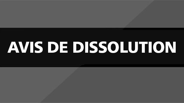 Avis de dissolution