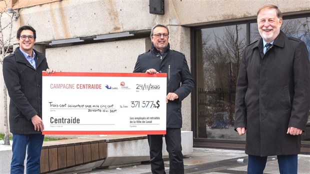 Laval remet plus de 371 000 $ à Centraide