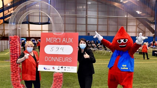Collecte de sang des Lavallois: 594 donneurs étaient au rendez-vous