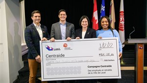 Laval remet plus de 404 000 $ à Centraide