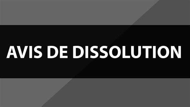 Avis de dissolution