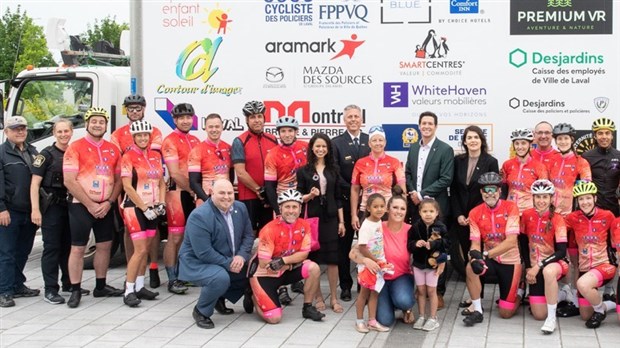 Le Tour cycliste des policiers de Laval reprend la route au profit de l’Opération Enfant Soleil