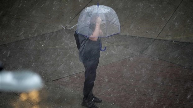 Québec: beaucoup de pluie dans le centre et l'est mardi, peut-être 100 mm à Québec