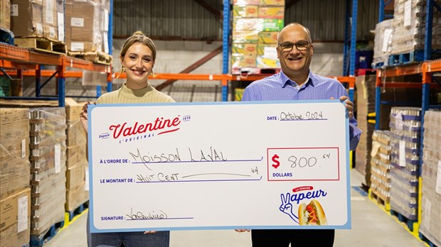 Valentine de Laval remettent 801$ au Centre de bénévolat et Moisson Laval.