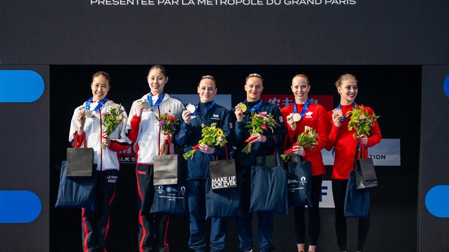 La nageuse artistique Audrey Lamothe triple médaillée à Paris 