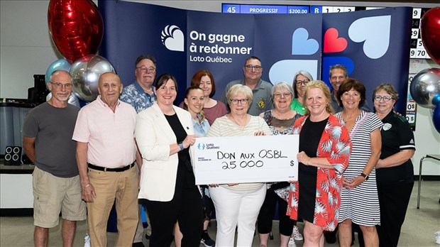 La gagnante du gros lot fait remporter 25 000 $ à des OSBL de Laval