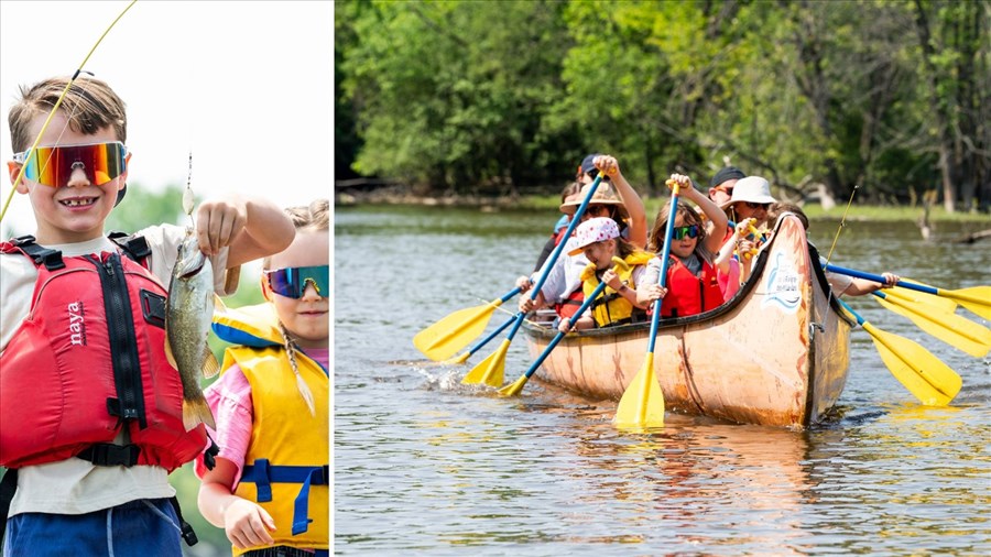 Initiation à la pêche pour les jeunes au parc de la Rivière-des-Mille-Îles