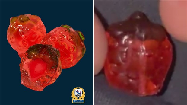 Un objet métallique inséré dans un bonbon d’Halloween à Laval