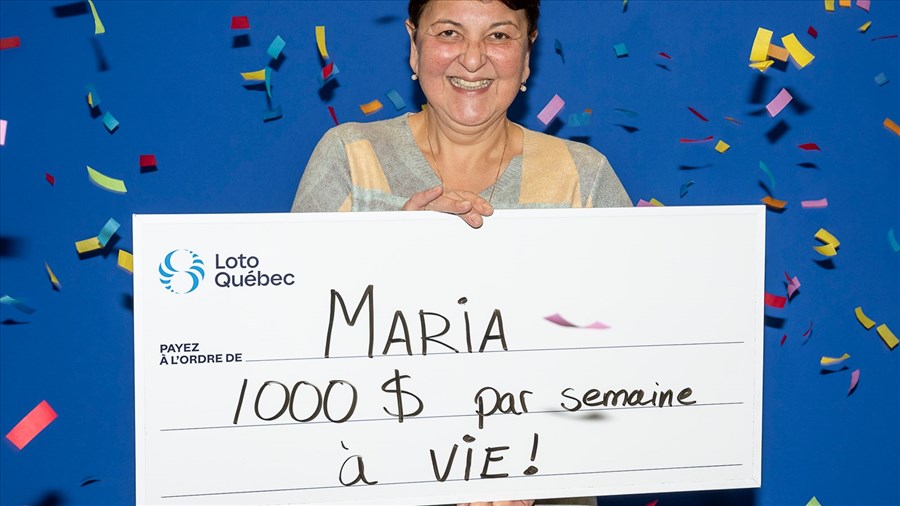 Une Lavalloise remporte 1 000 $ par semaine à vie