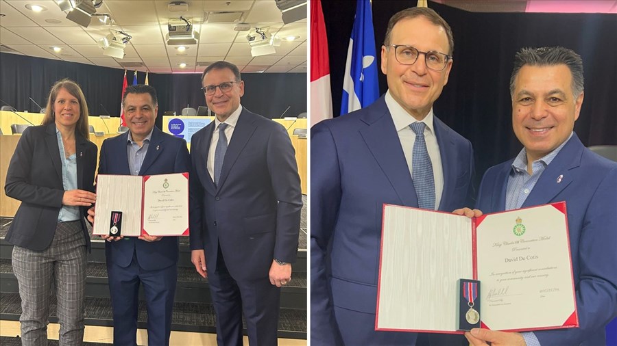 David de Cotis reçoit la Médaille du couronnement du roi Charles III