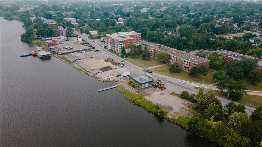 Réaménagement de la berge de l’ancienne marina du Commodore à Laval