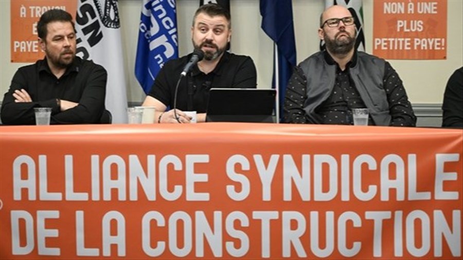 Construction: l'Alliance syndicale dépose sa plainte de négociation de mauvaise foi