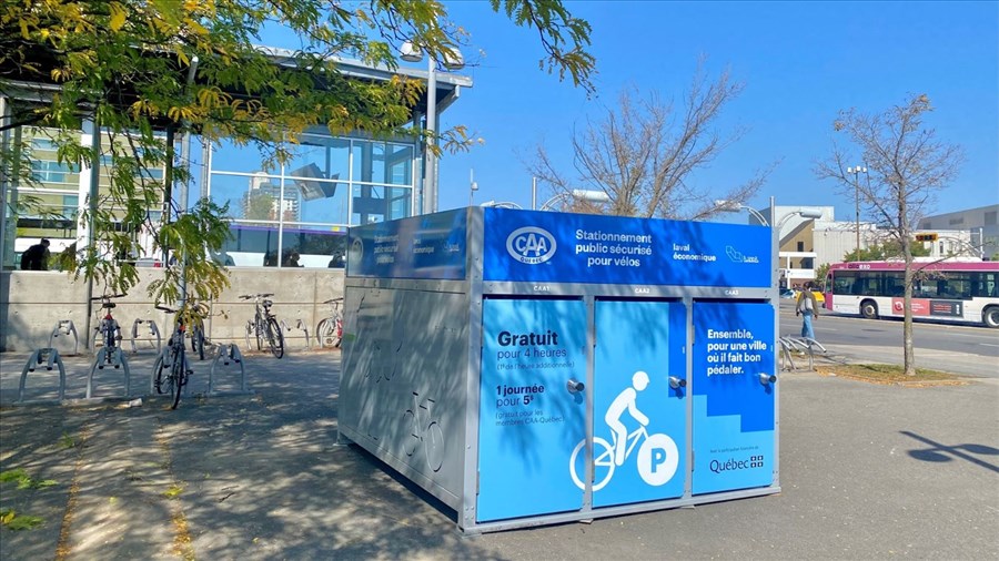 Un projet pilote de casiers sécurisés pour vélos au centre-ville de Laval