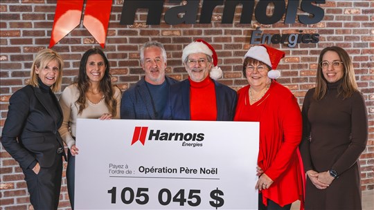 Harnois Énergies remet 105 045 $ à Opération Père Noël 