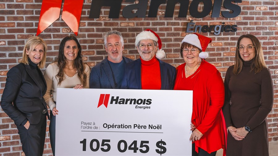 Harnois Énergies remet 105 045 $ à Opération Père Noël 