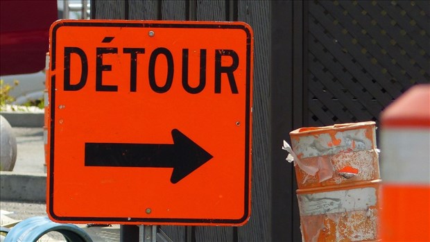 Fermeture de la voie de desserte de l'A-13 Nord à Laval 