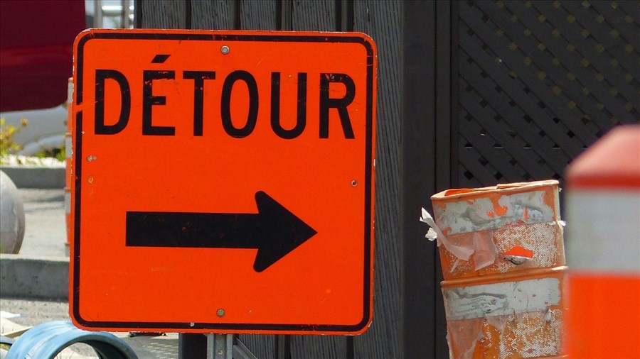 Fermeture de la voie de desserte de l'A-13 Nord à Laval 